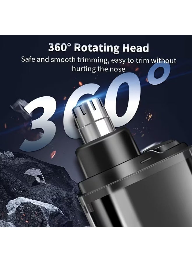 Rechargeable Ear & Nose Hair Trimmer with Digital Display | 360° Rotating Head | Safe Painless Trimming - Image 5